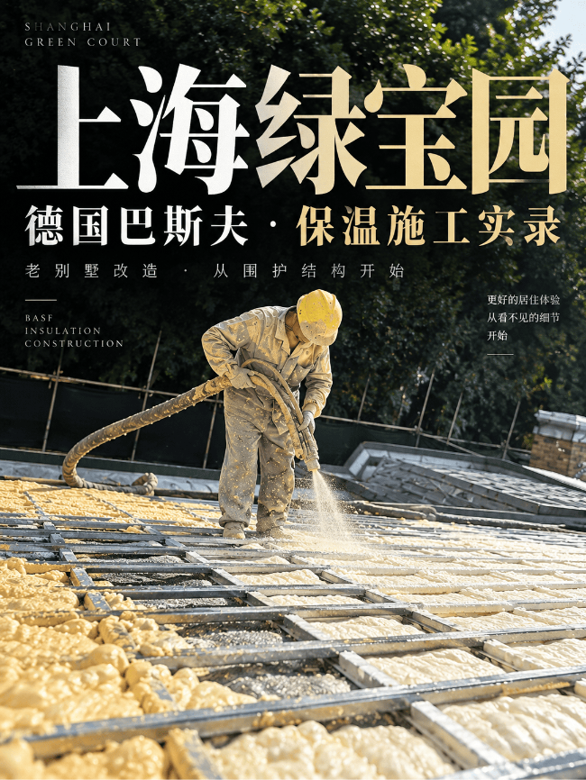呼伦贝尔上海绿宝园老别墅改造案例｜德国巴斯夫屋面保温施工